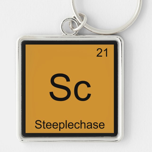 Sc - Steeplechase Funny Chemistry Element Symbol Keychain (Front)