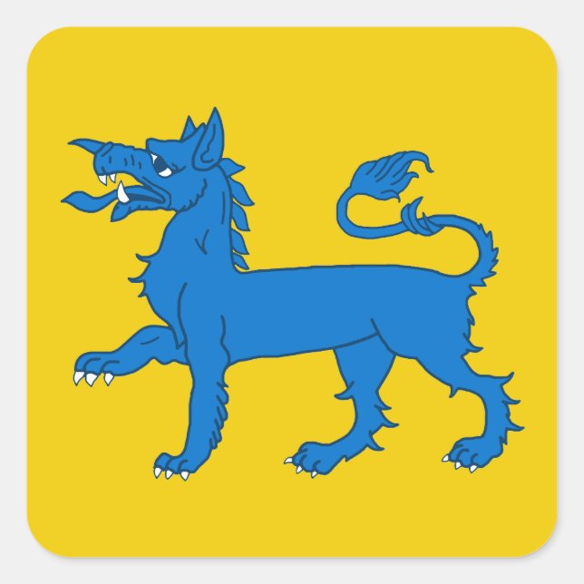 SCA East Kingdom Populace Badge Square Sticker (Front)