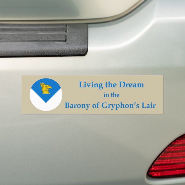 SCA Gryphon's Lair Bumper Sticker (On Car)