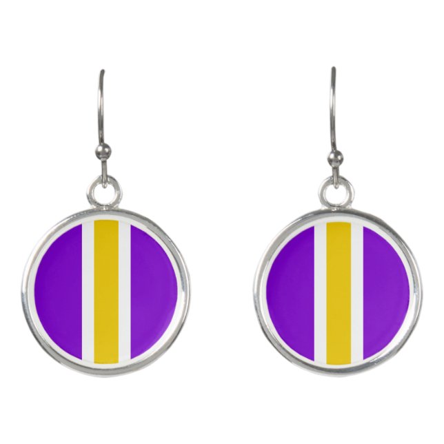 SCA l'Ile du Dragon Dormant Populace Badge Earrings (Front)