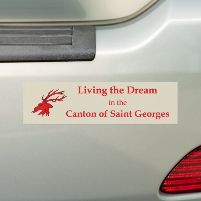 SCA Saint Georges Bumper Sticker (On Car)