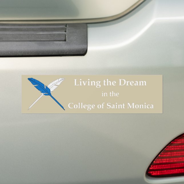 SCA Saint Monica Bumper Sticker (On Car)