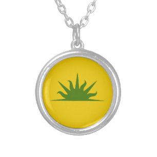 SCA West Kingdom Populace Badge Silver Plated Necklace