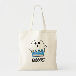 Scaaaary Booook Funny Ghost Book Pun Tote Bag