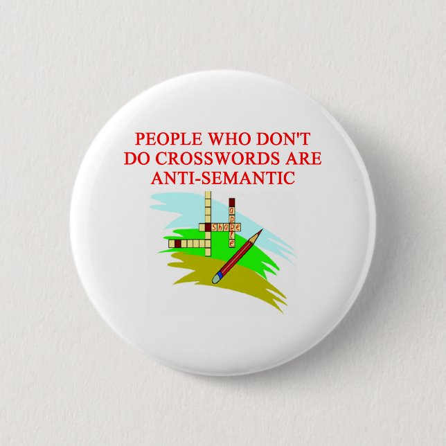 scabble and crossword game player design pinback button (Front)