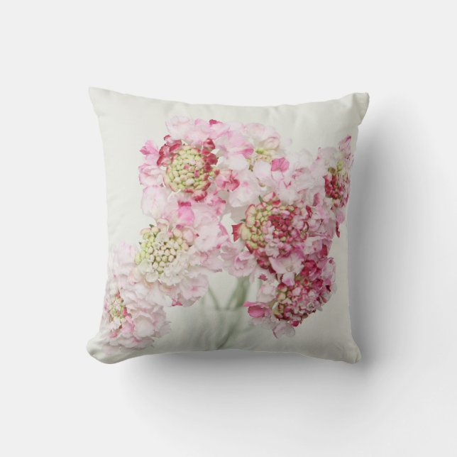 Scabiosa Throw Pillow (Front)