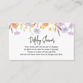 Scabiosa Wildflower Delicate Modern Display Shower Enclosure Card