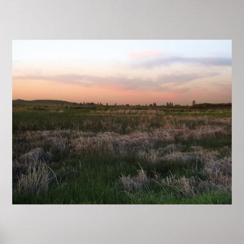 SCABLAND PRAIRIE at TWILIGHT Poster