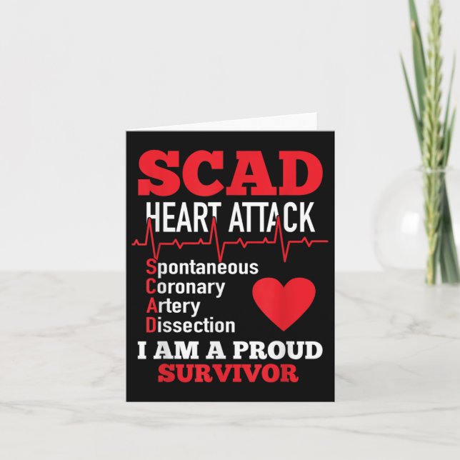 Scad Heart Attack Spontaneous Coronary Artery Diss Card (Front)