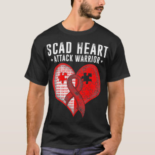 SCAD Heart Attack Survivor Fighting Warrior Awaren T-Shirt