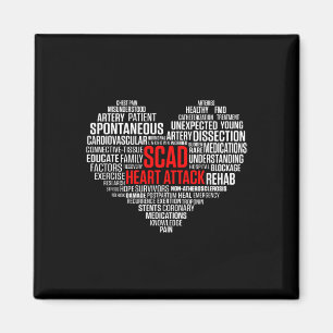 Scad Heart Attack Survivor Patient Warrior Awarene Magnet