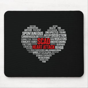 Scad Heart Attack Survivor Patient Warrior Awarene Mouse Pad