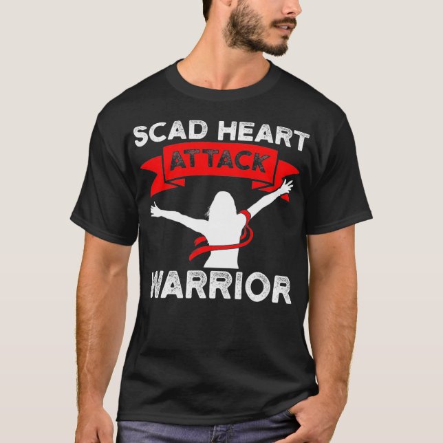SCAD Heart Attack Survivor Pride Warrior Awareness T-Shirt (Front)