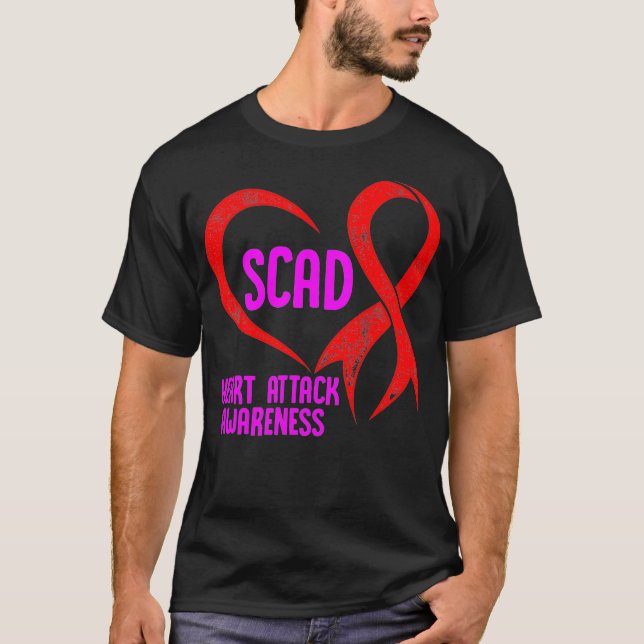 SCAD Heart Attack Survivor Pride Warrior Awareness T-Shirt (Front)