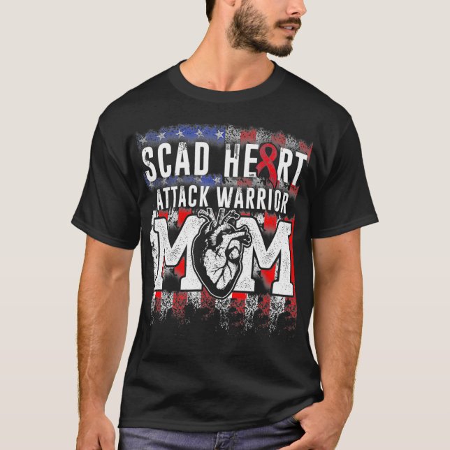 SCAD Heart Attack Survivor Strength Warrior Awaren T-Shirt (Front)