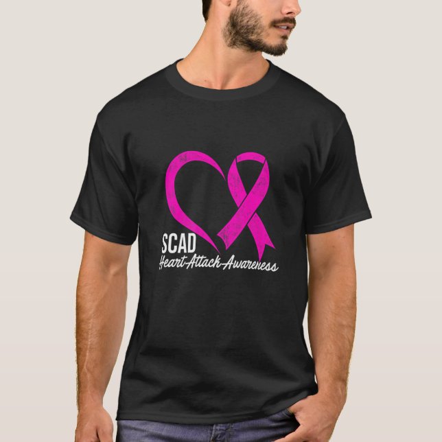 Scad Heart Attack Survivor Survives Warrior Awaren T-Shirt (Front)