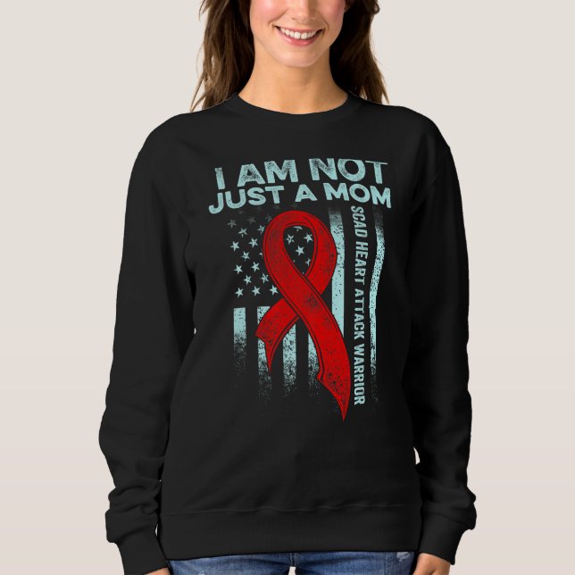 Scad Heart Attack Survivor Therapy Warrior Awarene Sweatshirt (Front)