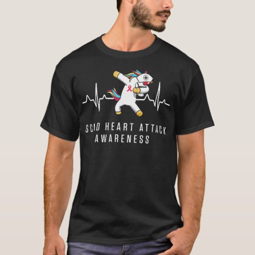 SCAD Heart Attack Survivor Unicorn Beat Warrior Aw T_Shirt