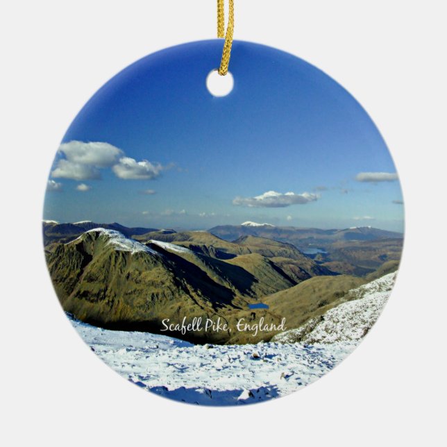 Scafell Pike, England Ceramic Ornament (Front)