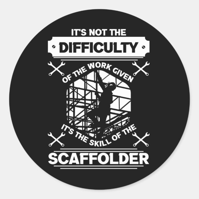 Scaffolder Builder Scaffolding Scaffold Classic Round Sticker (Front)
