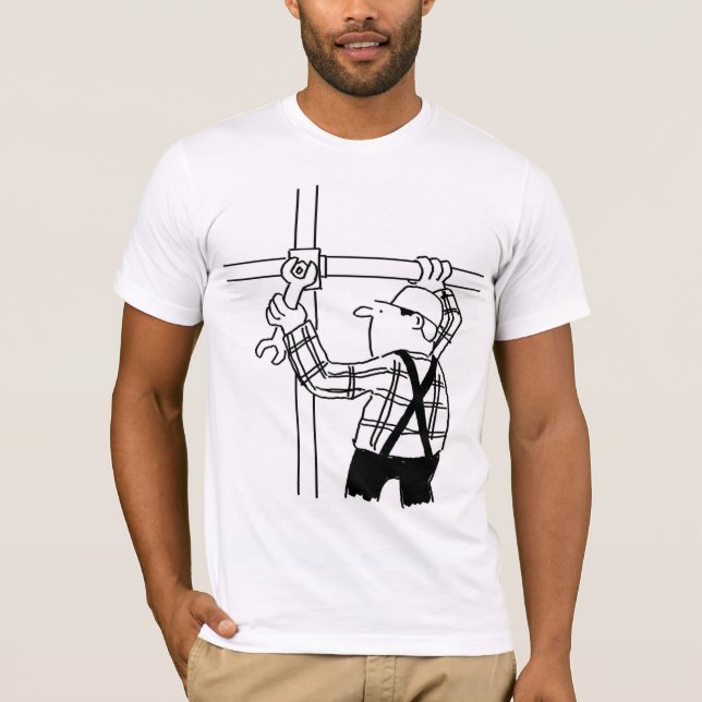 Scaffolder Cartoon Graphic T-Shirt (Front)