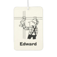 Scaffolder Cartoon Personalised Air Freshener