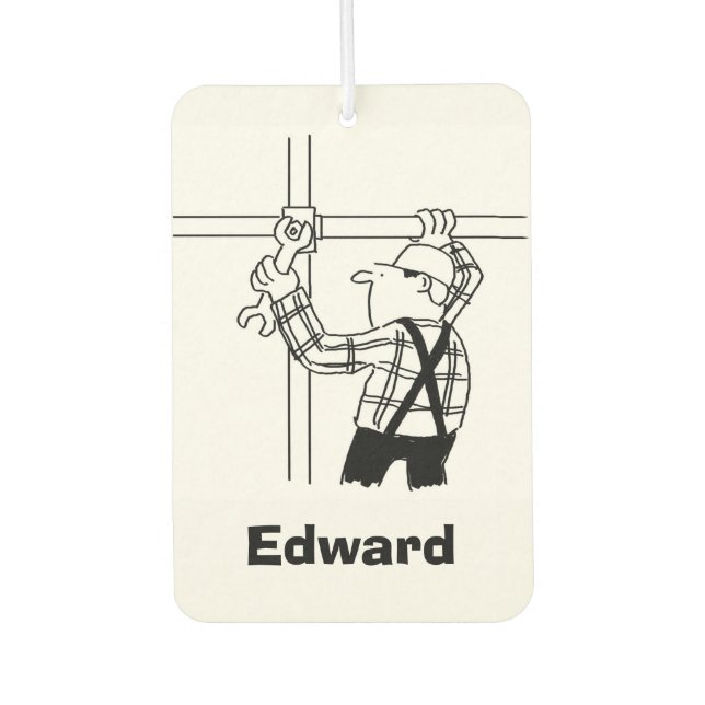 Scaffolder Cartoon Personalised Air Freshener (Front)