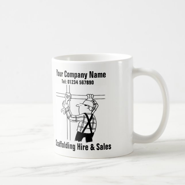 Scaffolder Erecting Scaffolding Hire & Sales Coffee Mug (Right)