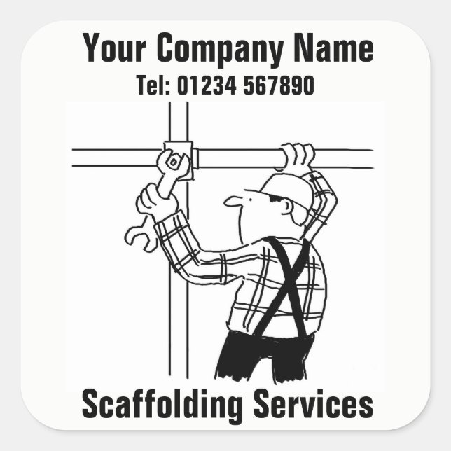 Scaffolder offering Scaffolding Services Square Sticker (Front)