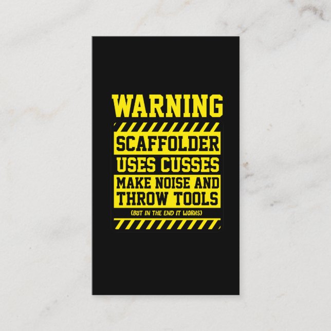 Scaffolder Tools Scaffolding Builder Crafter Business Card (Front)