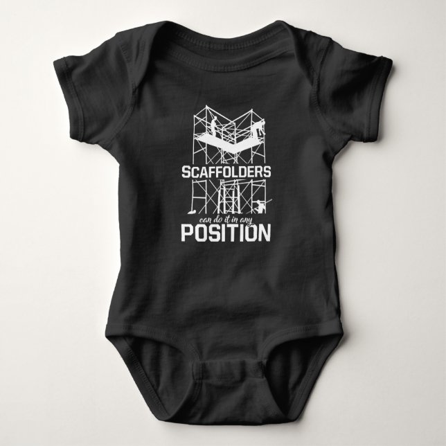 Scaffolders Position Scaffolding Scaffold Builder Baby Bodysuit (Front)