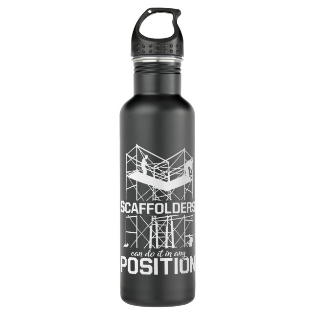 Scaffolders Position Scaffolding Scaffold Builder Stainless Steel Water Bottle (Front)