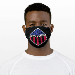 Scaffolders Scaffolder USA Flag Scaffold Builder Adult Cloth Face Mask