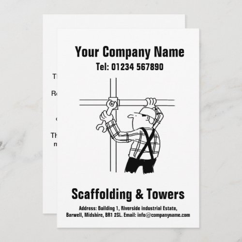 Scaffolding Cartoon Design Card