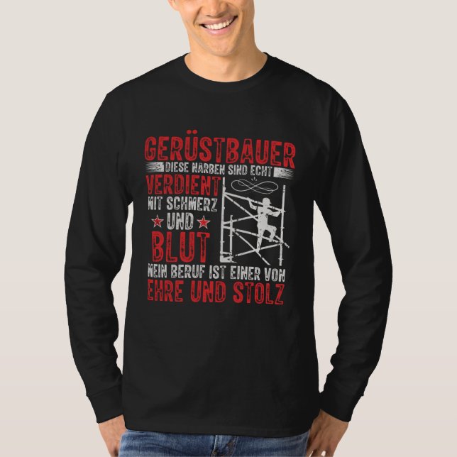 Scaffolding Manager Craft Scaffolder T-Shirt (Front)