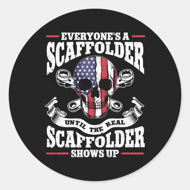 Scaffolding Scaffold Builder Scaffolder Classic Round Sticker (Front)