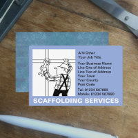 Scaffolding Services Cartoon Business Card