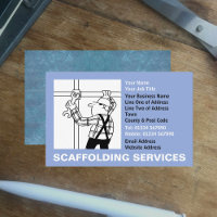 Scaffolding Services Cartoon Business Card