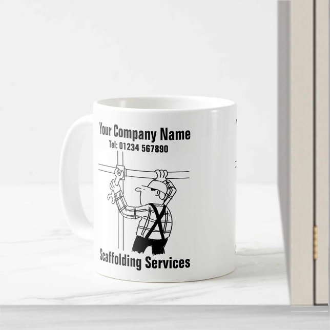 Scaffolding Services Cartoon Coffee Mug (Creator Uploaded)