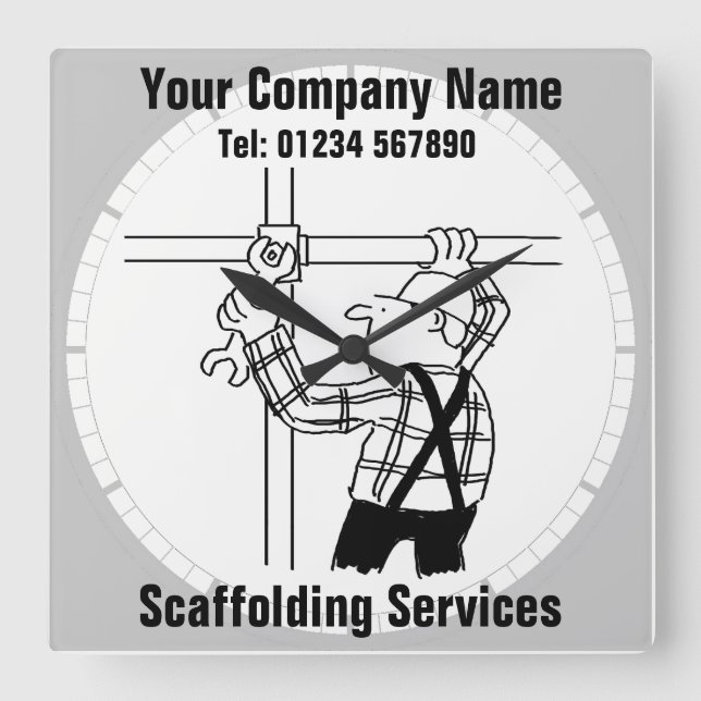 Scaffolding Services Square Wall Clock (Front)