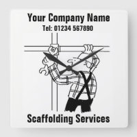 Scaffolding Services Square Wall Clock