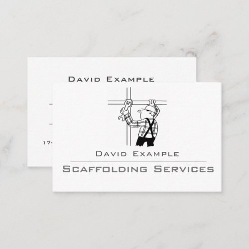 Scaffolding Services with Illustration Business Card
