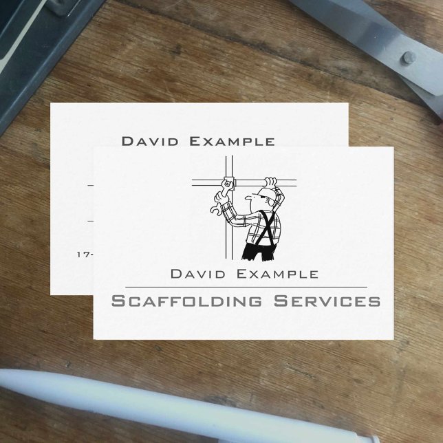 Scaffolding Services with Illustration Business Card (Creator Uploaded)