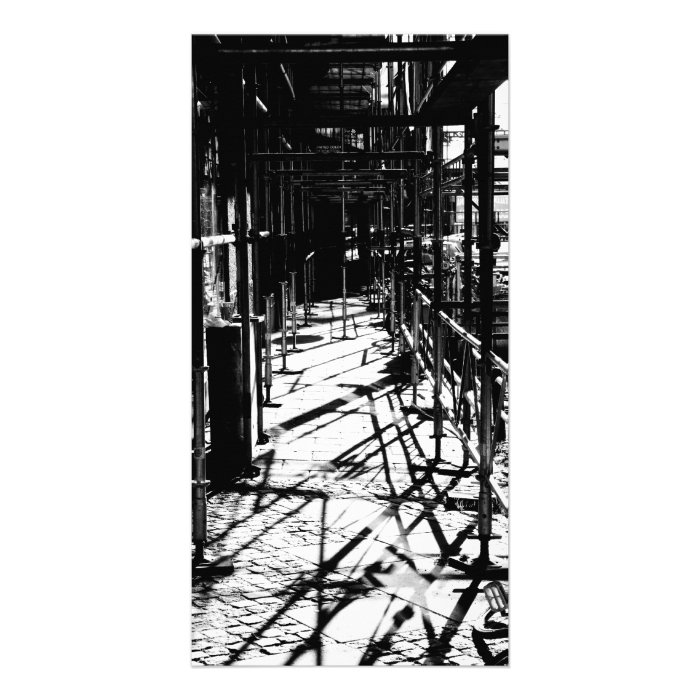 Scaffolding shadows personalized photo card