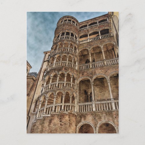 Scala Contarini del Bovolo  Venice Italy Photo Postcard