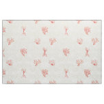 Scalable Repeat Beach Ocean Red Coral Damask Wood Fabric