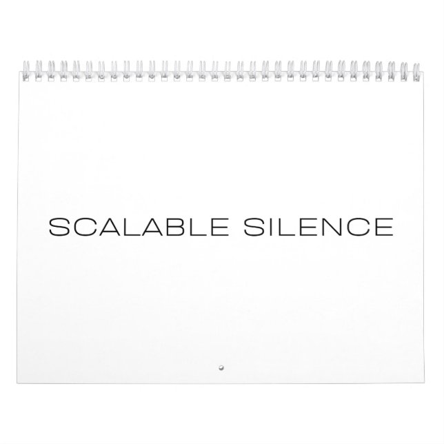 Scalable Silence Annual Office Desk Calendar (Cover)