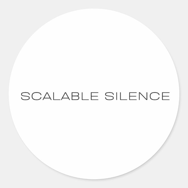 Scalable Silence Corporate Irony Vinyl Sticker (Front)