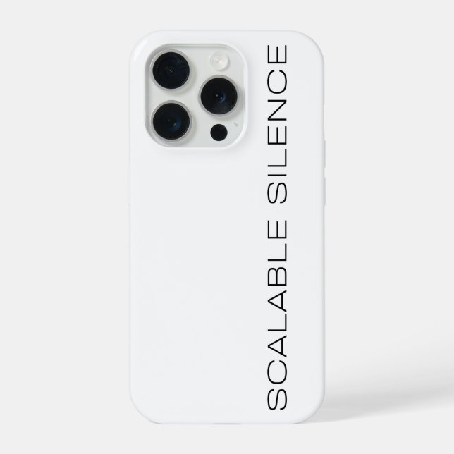 Scalable Silence Minimalist Typography Phone Cover (Back)