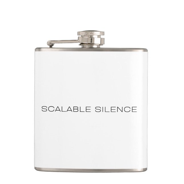 Scalable Silence Stainless Steel Hip Flask (Front)
